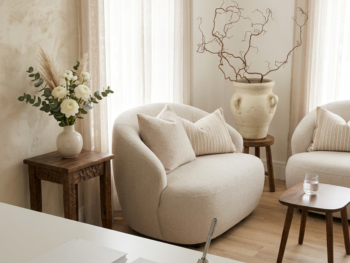 Clean and modern aesthetic clinic consultation room in Ascot with neutral decor and natural lighting